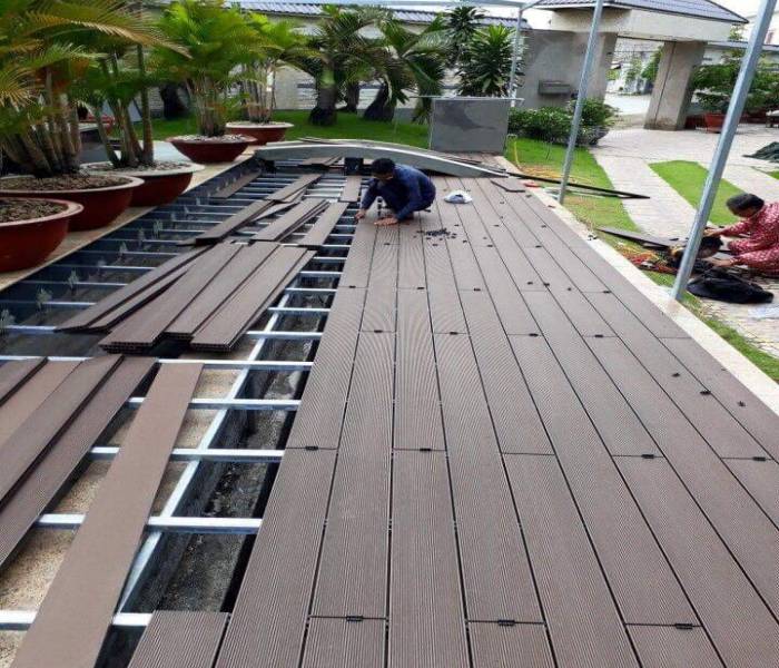 tấm gỗ nhựa ngoại trời