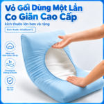 Vỏ Gối Dùng Một Lần Co Giãn, Vỏ Bọc Gối Dày Dặn Cỡ Lớn Chống Bẩn, Dùng Cho Khách Sạn, Homestay, Tàu Hỏa, Du Lịch