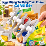 Kẹp Miệng Túi Đựng Thực Phẩm Có Vòi Rót, Kẹp Đóng Túi Kín Chống Ẩm, Bảo Quản Gia Vị, Đồ Ăn Vặt, Túi Bột Tiện Lợi