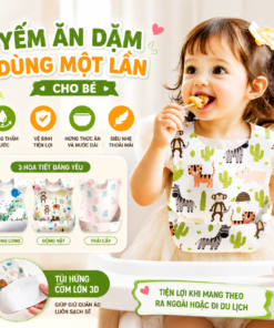 Yếm Ăn Dặm Dùng Một Lần Cho Bé, Yếm Ăn Uống Chống Thấm Nước, Yếm Hứng Thức Ăn Và Nước Dãi Tiện Lợi