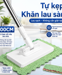 Cây Lau Nhà Kẹp Khăn Lau Thay Thế – Lau Sàn, Lau Tủ Bếp, Lau Kính, Lau Tường Đa Năng