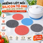 Miếng Lót Nồi Silicon Hình Tổ Ong Chịu Nhiệt, Cách Nhiệt Chống Nóng, Lót Bàn Ăn Chống Bỏng, Lót Nồi Chảo Tiện Lợi