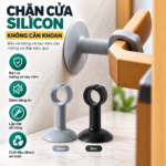 Chặn Cửa Silicon Không Cần Khoan, Miếng Hít Cửa Chống Va Đập, Bảo Vệ Tay Nắm Cửa Và Tường, Chặn Cửa Nhà Vệ Sinh Tiện Lợi