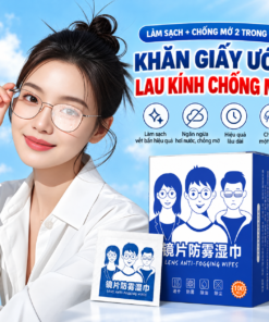 Khăn Ướt Lau Kính Chống Mờ 100 Miếng, Khăn Vệ Sinh Mắt Kính, Màn Hình Điện Thoại, Giấy Lau Tròng Kính Dùng Một Lần