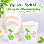 Ly Giấy Dùng Một Lần, Cốc Giấy Uống Nước Tiện Lợi, Ly Giấy Gia Đình, Văn Phòng, Tiệc, Sự Kiện – Set 50 Cốc 235ml