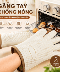 Găng Tay Chống Nóng Cách Nhiệt Silicon, Găng Tay Lò Nướng Lò Vi Sóng, Nấu Ăn, Nướng Bánh, Chống Bỏng
