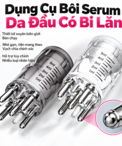 Dụng Cụ Bôi Dung Dịch Da Đầu 5ml, Lược Chải Phân Phối Tinh Chất Tóc, Đầu Bôi Serum Da Đầu Có Bi Lăn, Thiết Kế Tiện Lợi