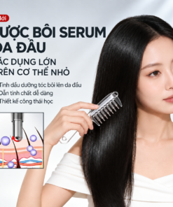 Lược Bôi Serum Da Đầu Có Bi Lăn Inox 6 Răng, Lược Dẫn Tinh Dầu Tóc, Dụng Cụ Thoa Dưỡng Chất, Massage Chăm Sóc Da Đầu